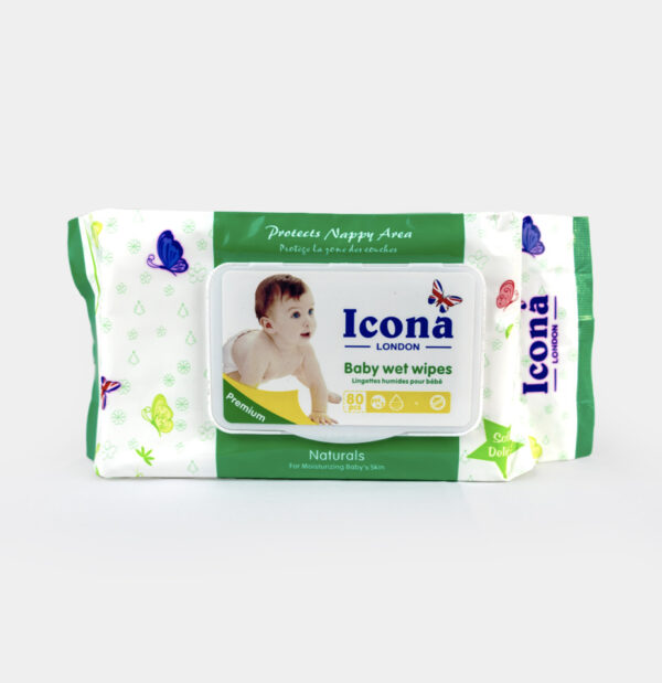 ICONA LONDON - Lingettes humides pour bébé (NATURALS).