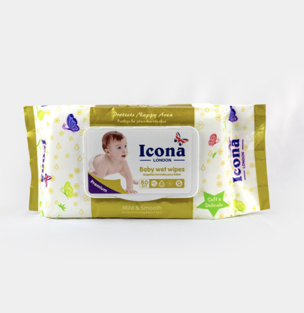 ICONA LONDON - Lingettes humides pour bébé (MILD & SMOOTH).
