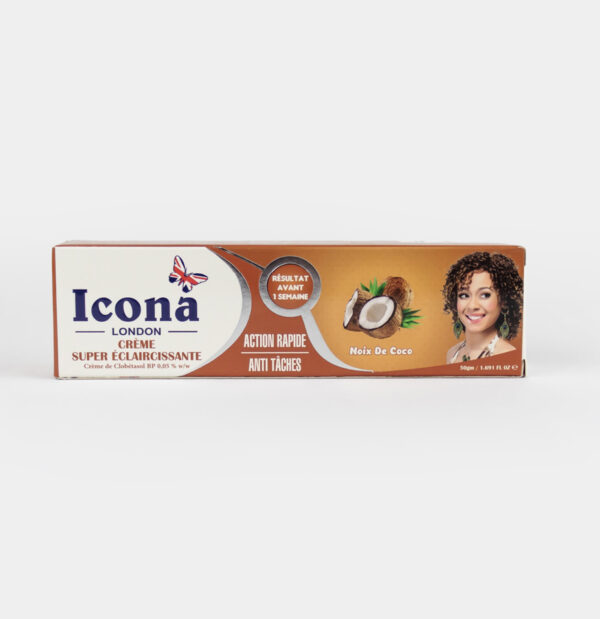 ICONA LONDON - Crème super éclaircissante à base de noix de coco.